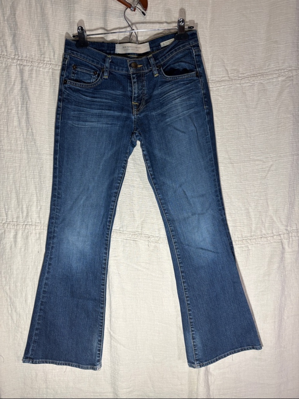 New York & Company Dark Blue Flare Jeans
